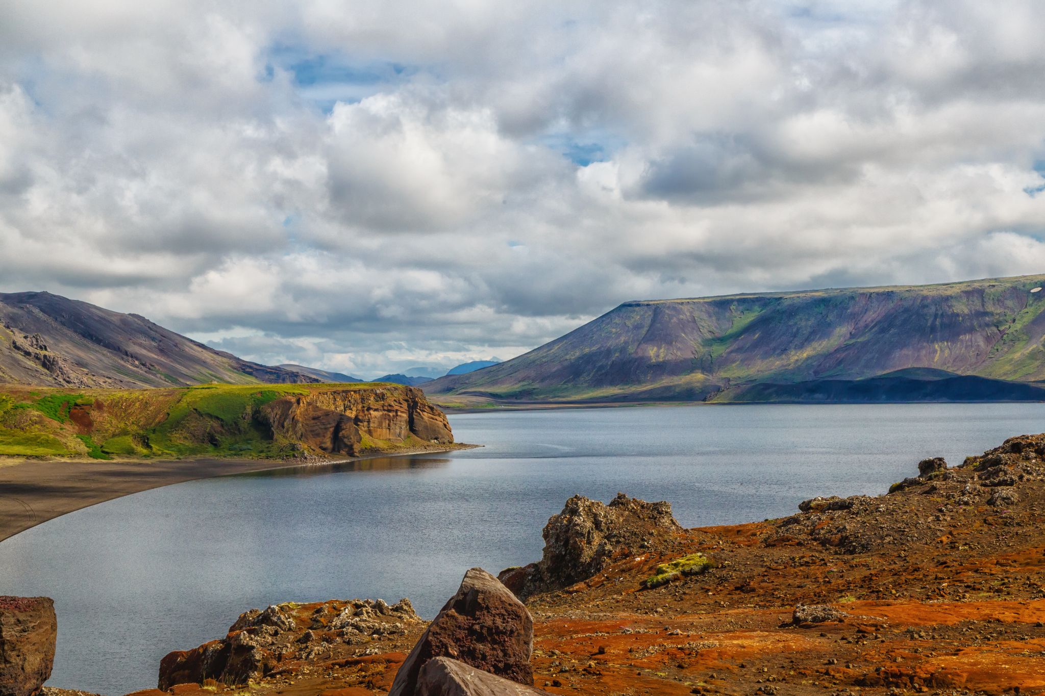 PHOTO OF Lake Kleifarvatn near Reykjavik in Iceland .