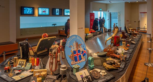 photo of Reykjavik, Iceland, August 30, 2020: Exhibition inside of the national museum of Iceland in Reykjavik.