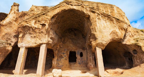 Photo of Uplistsikhe is an ancient rock hewn town near Gori in Shida Kartli region of Georgia.
