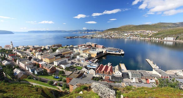 Hammerfest town in the north of Norway.