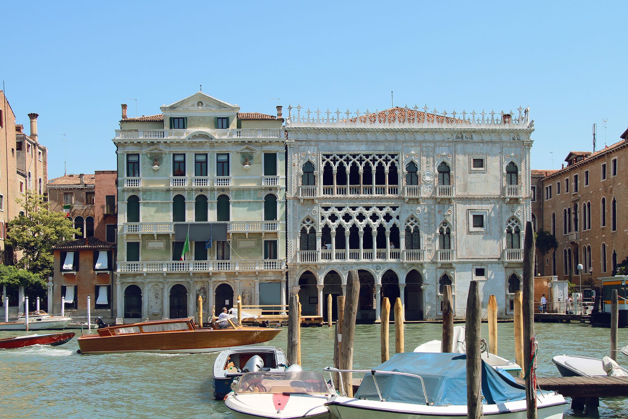 photo of Summer view of Grand Canal with Ca d`Oro museum. Venice. Italy.