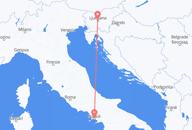 Naples to Ljubljana