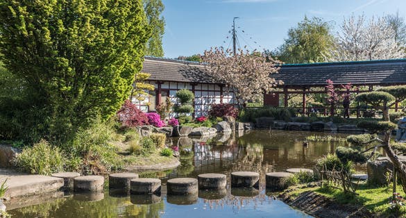 photo of Japanese garden on Ile de Versailles in Nantes, France.