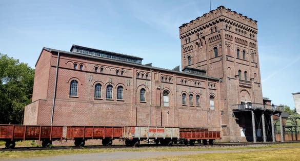 Photo of industrial building Malakovturm of Zeche Hannover in Bochum, Germany.