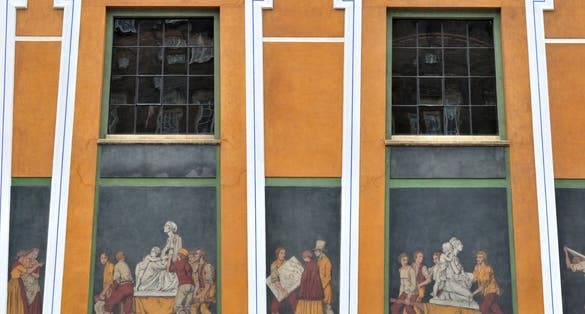 Photo of Friezes detail on Thorvaldsens Museum, Copenhagen.