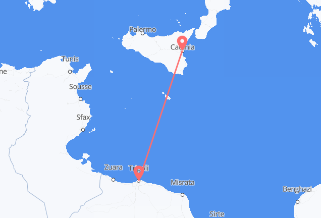 Tripoli to Catania
