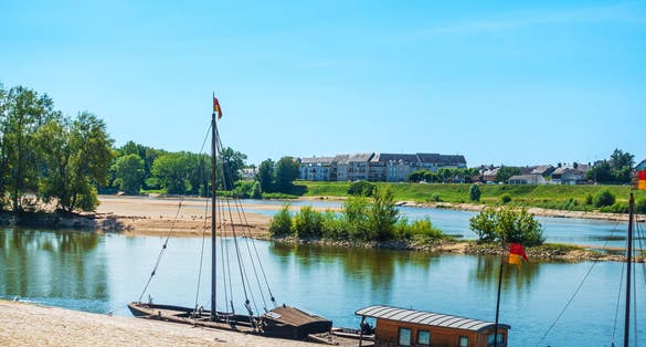 Street view of downtown in Orleans, France