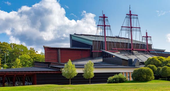 photo of Maritime Vasa Museum, the most visited museum in Scandinavia, on the island of Djurgarden in Stockholm, Sweden.