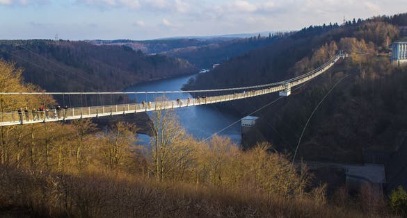photo of view of Titan RT bridge ,longest suspension bridge in Harz, Germany.