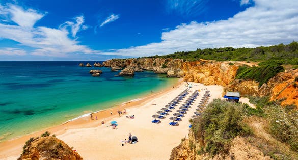 Photo of beach of Barranco das Canas in Portimao.
