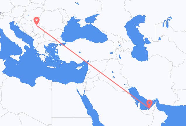Abu Dhabi to Belgrade