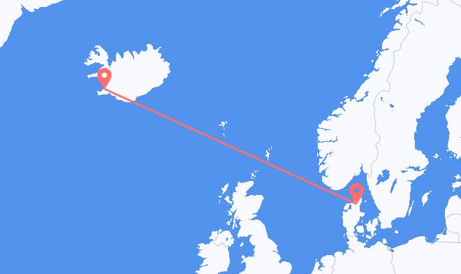 Reykjavik to Aalborg
