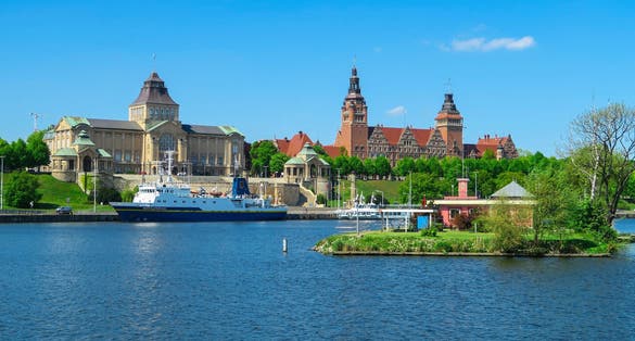 Photo of beautiful view of Szczecin, Poland.