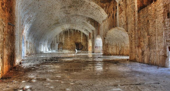 Photo of 16 century St. Nicholas fortress interior Sibenik ,Croatia.