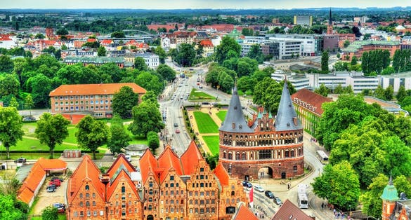 Photo of View of the historic town of Lubeck.