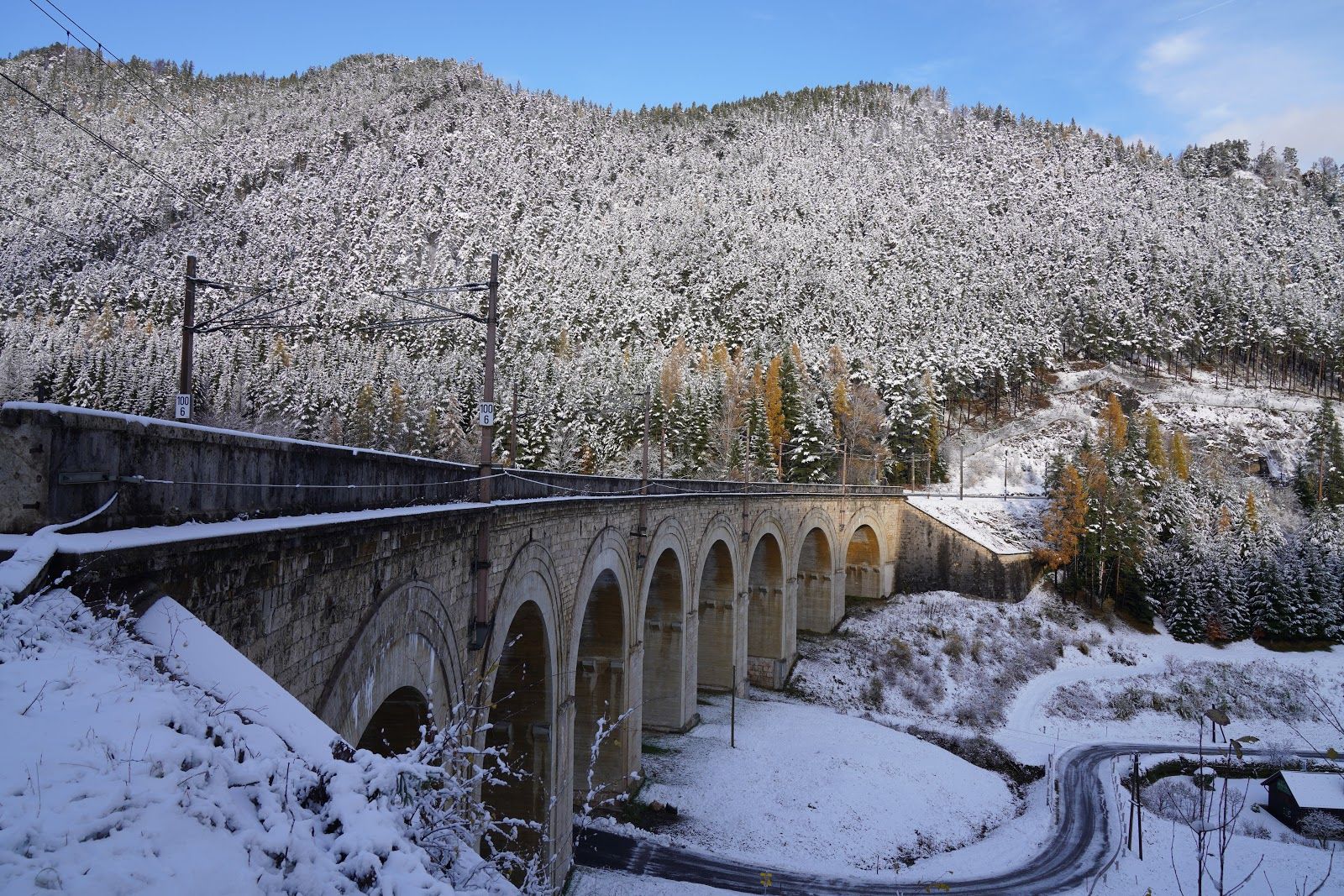 Semmeringbahn - Adlitzgraben Viadukt, Gemeinde Breitenstein, Bezirk Neunkirchen, Lower Austria, Austria