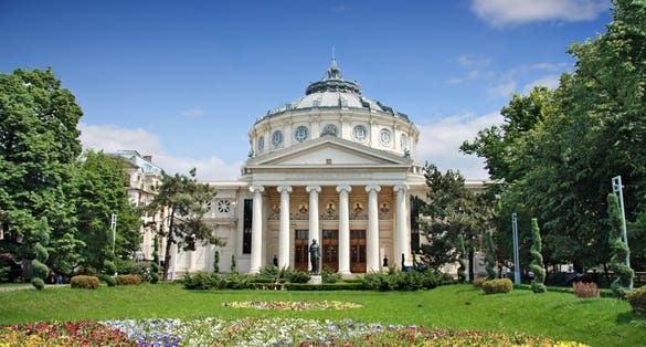 Photo of Romanian Athenaeum is a concert hall in the center of Bucharest, Romania.