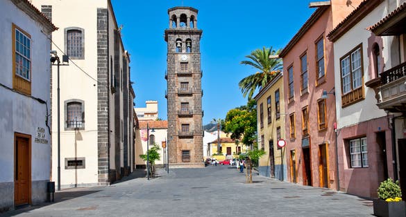 Church Iglesia de Ntra. Senora de La Concepcion on Plaza de la Concepcio in San Cristobal de la Laguna, Tenerife, Canary Islands. Spain.