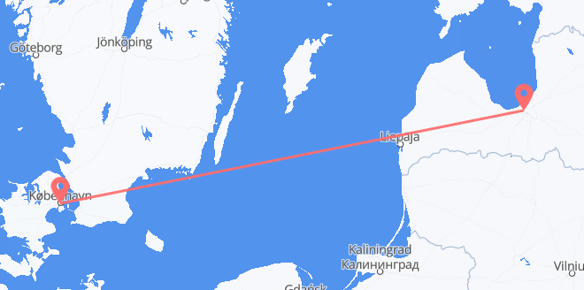Latvia to Denmark