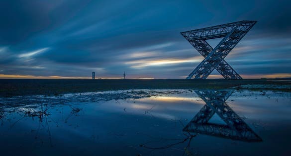Photo of Saarpolygon in Saarlouis at evening Germany.