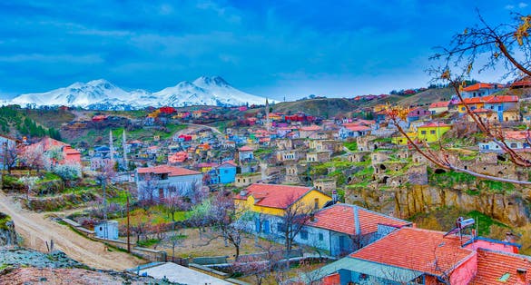 View of Ihlara town,Aksaray, Turkey.