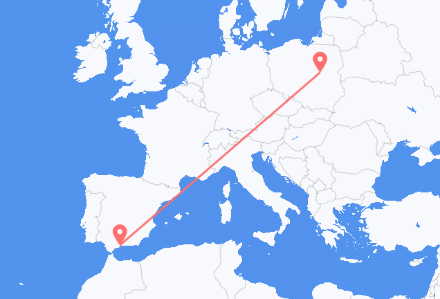 Málaga to Warsaw
