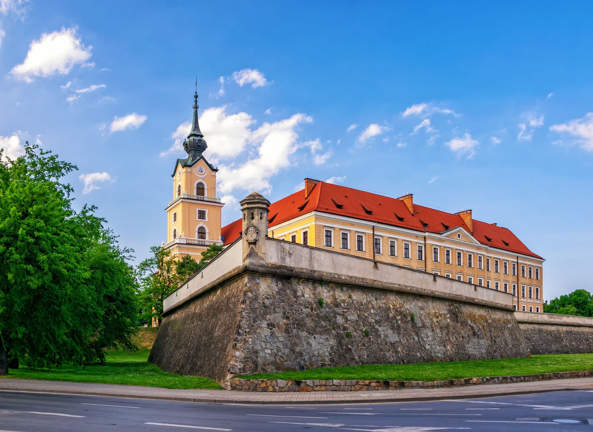 Photo of the beautiful old square in Rzeszow, Poland.