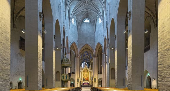 Photo of Interior of Turku Cathedral. The cathedral is the Mother Church of the Evangelical Lutheran Church of Finland. 