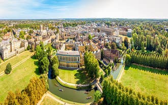 Photo of beautiful view of the city and university of Cambridge, United Kingdom.