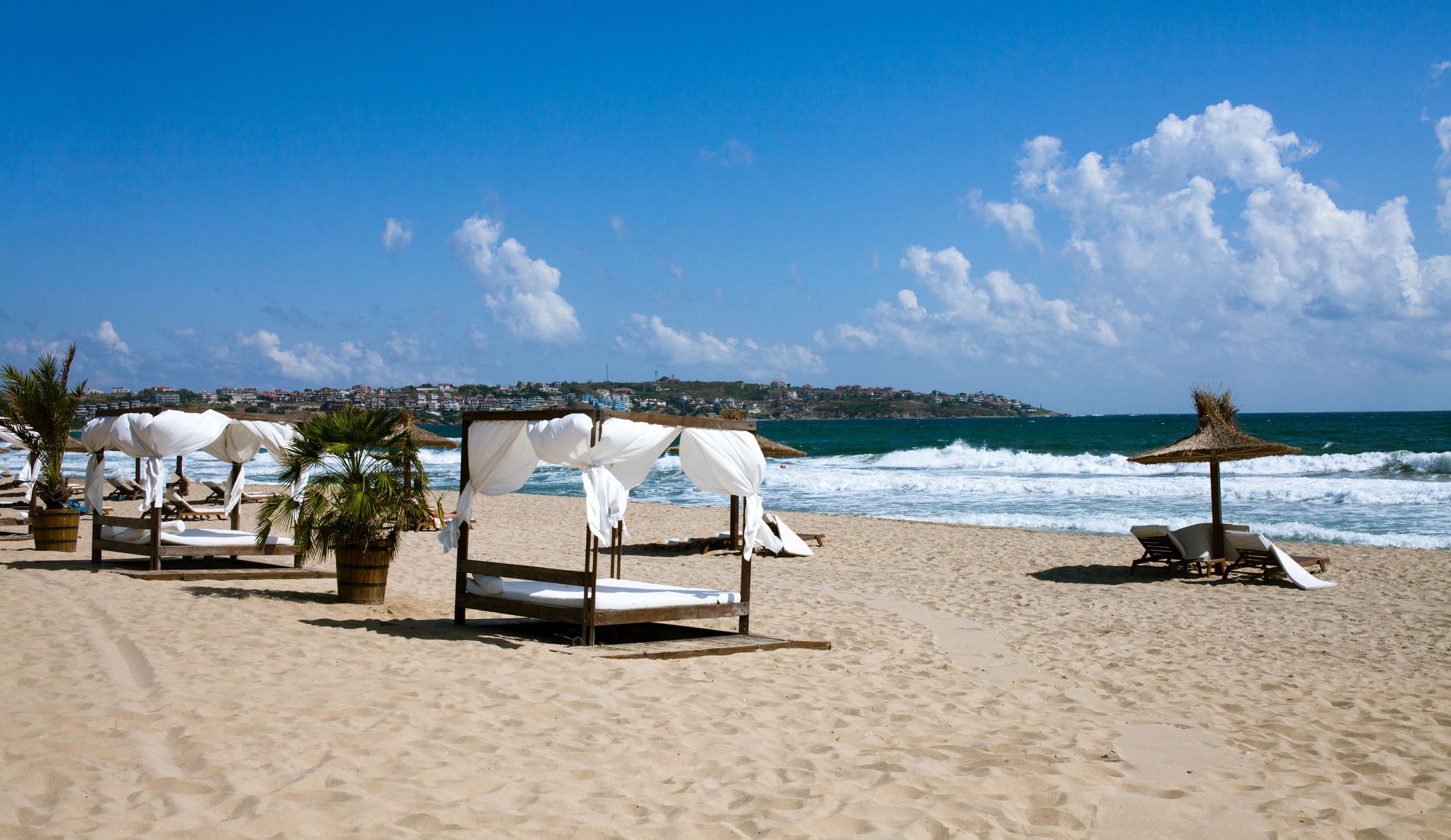 Photo of beautiful beach of Sozopol, Bulgaria.