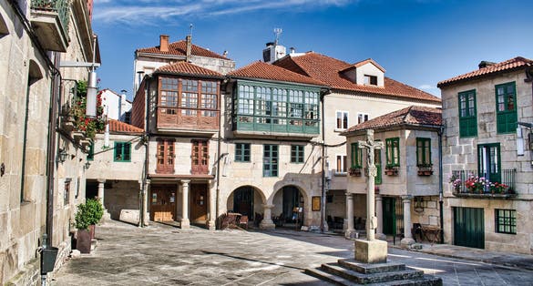 Photo of beautiful shot of Lena square in Pontevedra, Spain.