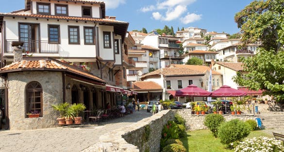 Photo of Old City House in old town of Ohrid in Macedonia.