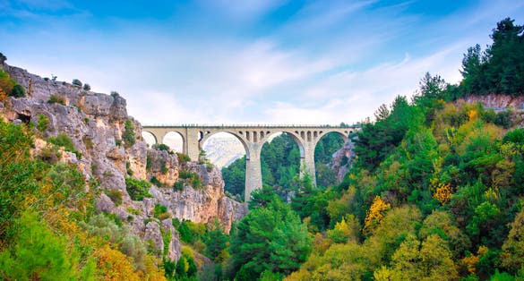 Photo of Varda Railway Bridge in Adana city of Turkey.