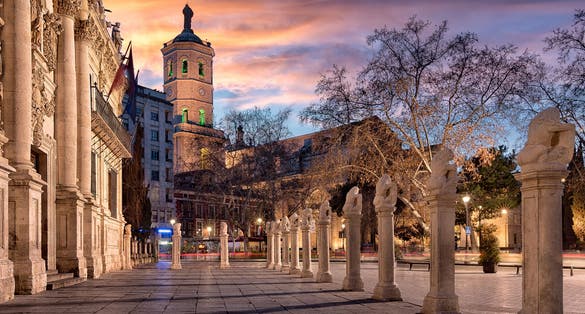 Photo of university and Cathedral in Valladolid.