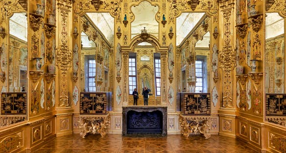Photo of the interior of Belvedere Museum, Vienna, Austria.