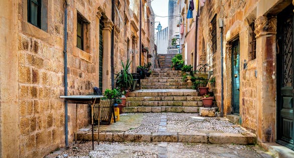 Photo of Dubrovnik old city street, Croatia. 