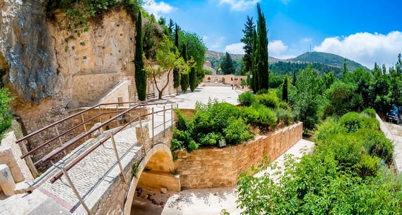 Photo of Agios (Ayios) Neophytos Monastery, Paphos District, Cyprus.