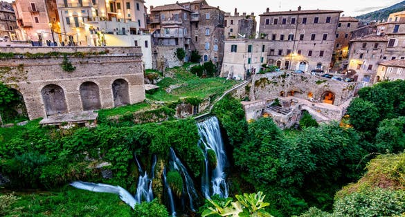 Tivoli, Villa Gregoriana at The Evening Time