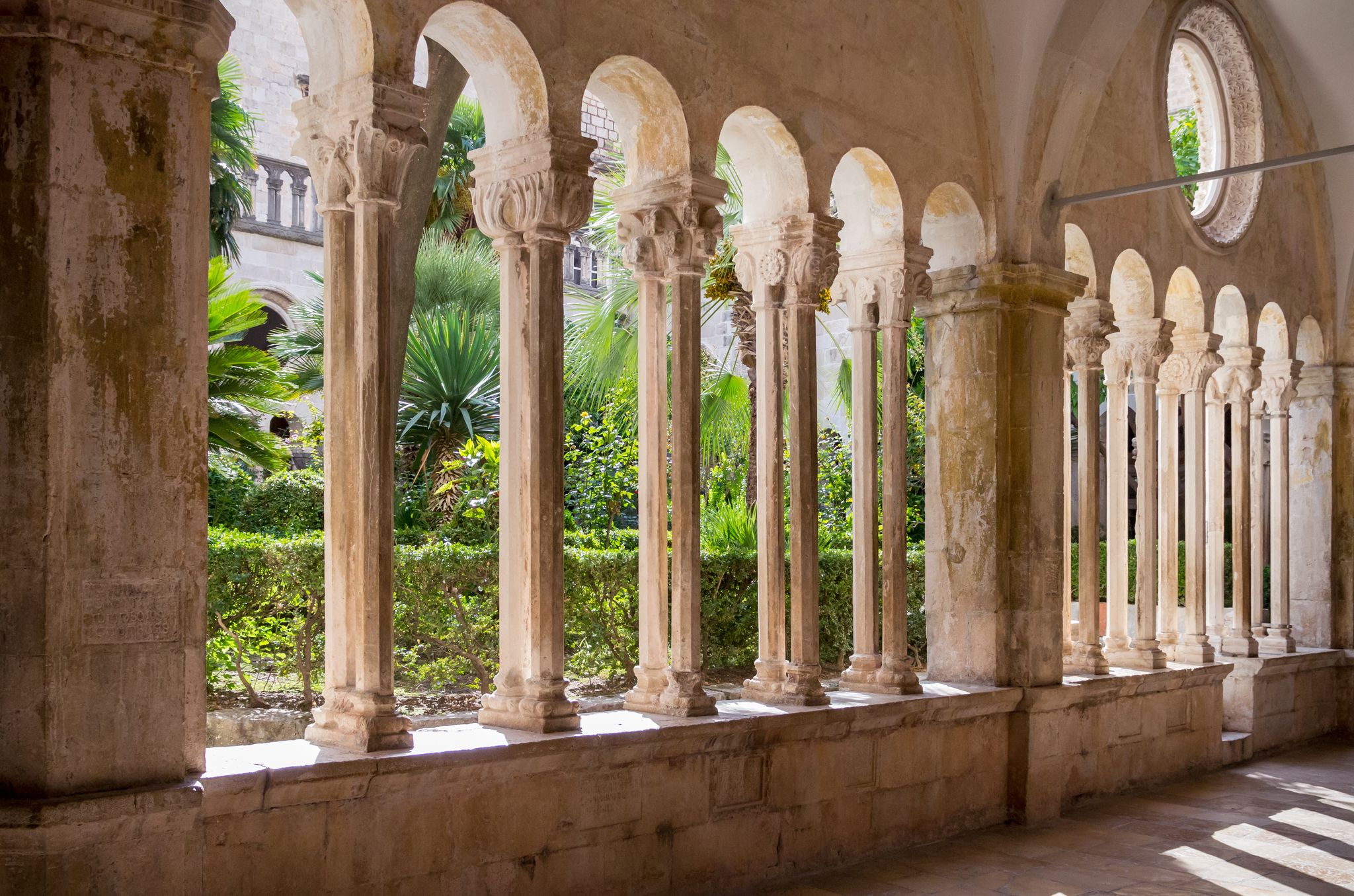 Photo of Cloister of the Franciscan monastery in Dubrovnik, Croatia.