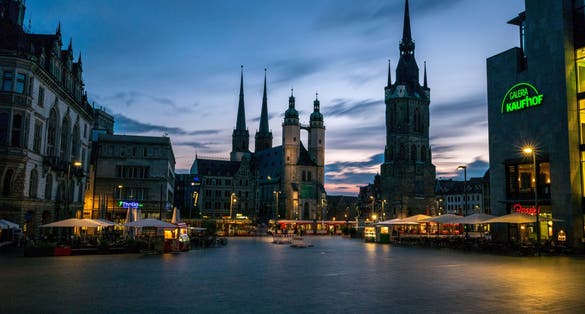 Hall, Halle germany, Marketplace