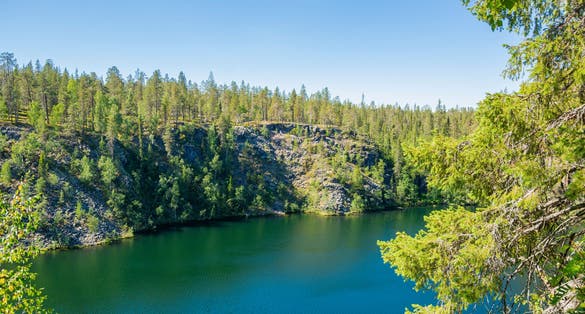 Photo of the Lake Pakasaivo, Muonio, Lapland, Finland.