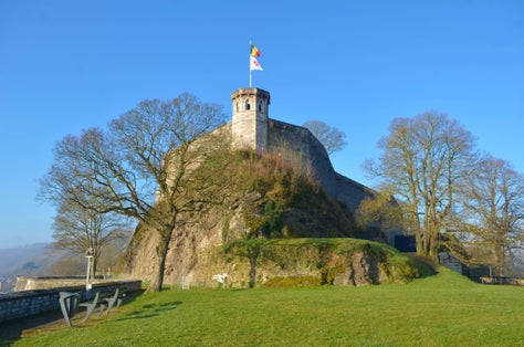Photo of park on the top of the Citadel of Namur in Belgium.
