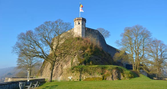 Photo of park on the top of the Citadel of Namur in Belgium.