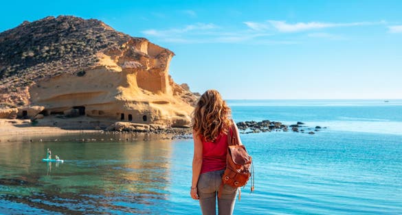 Photo of Cocedores beach in Murcia near Aguilas in Spain.