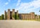 Photo of A panoramic view of the magnificent Scone Palace, historic building and attraction in the village of Scone and the city of Perth, Scotland .