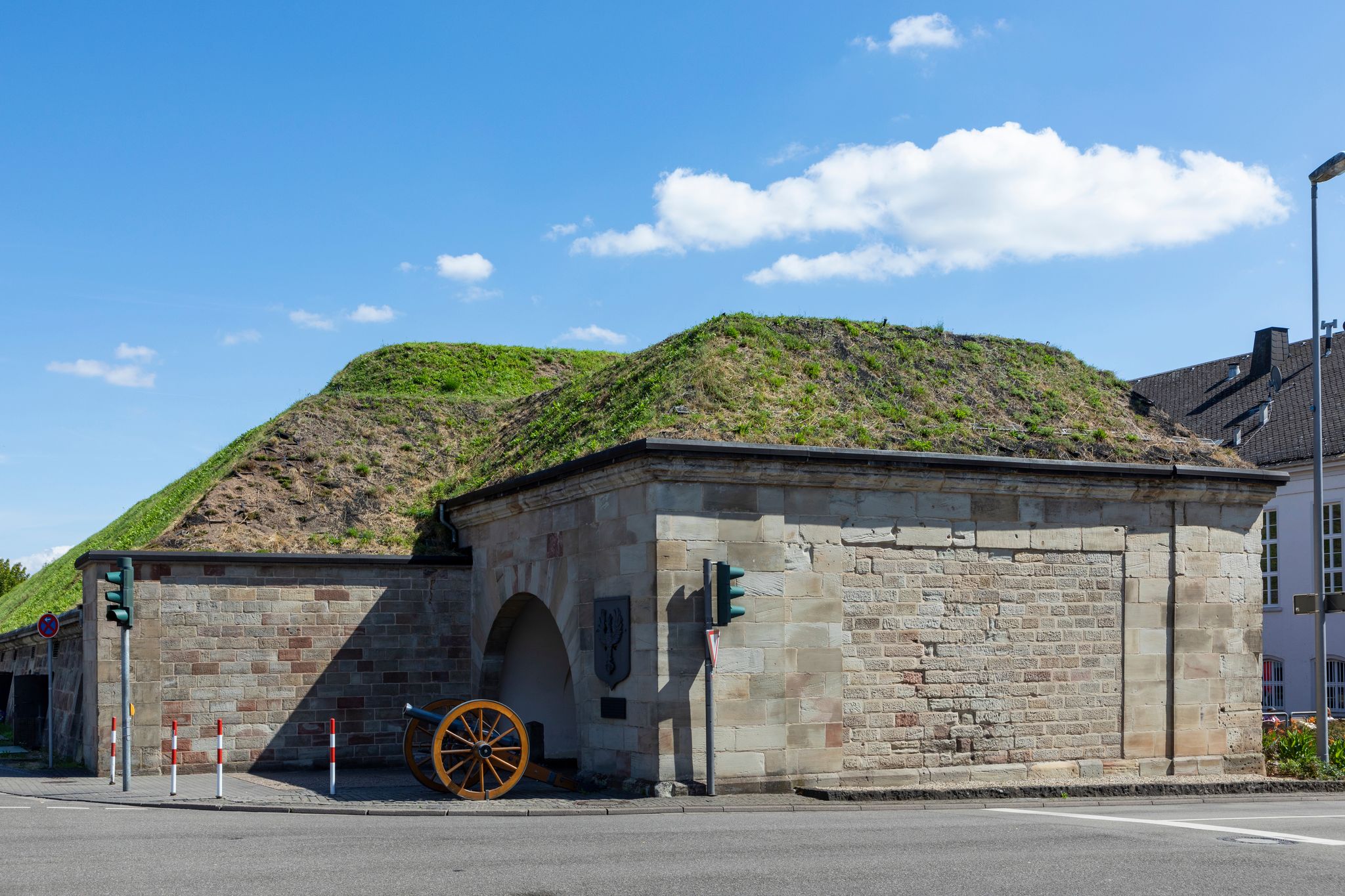 Photo of casemates at the river Saar in Saarlouis ,Germany.