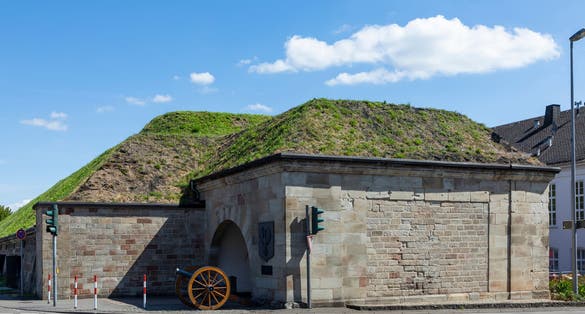 Photo of casemates at the river Saar in Saarlouis ,Germany.