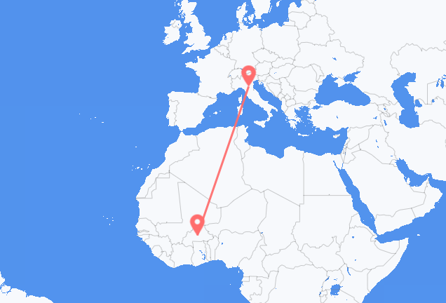 Ouagadougou to Bologna