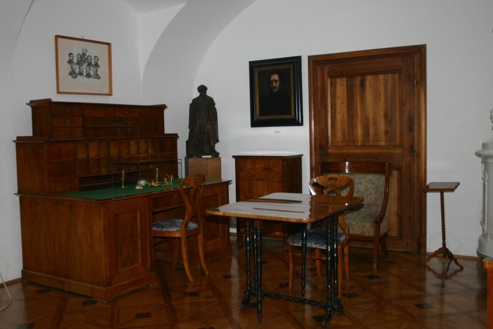 photo of view interior Széchenyi kastély, Nagycenk, Hungary.