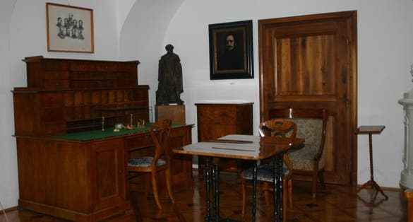 photo of view interior Széchenyi kastély, Nagycenk, Hungary.